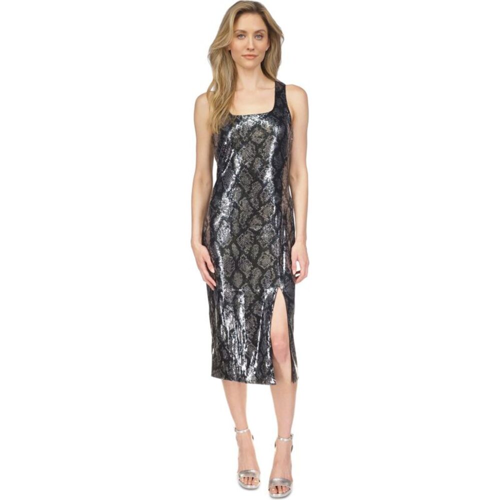 Michael Kors Womens Snake Print Slit Bodycon Dress, NWT